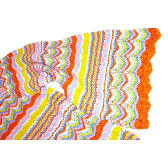 Jessica Simpson 3X Plus Size Rainbow Chevron Bell Sleeve Sweater Boho Y2K - Picture 3 of 8